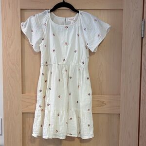 Cat & Jack Cream Dress with pink Floral Accents